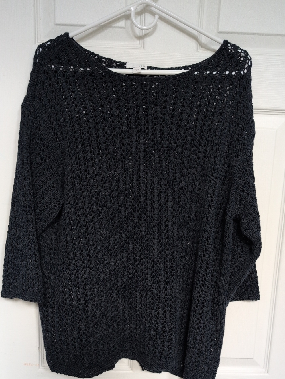 Black Open-Knit Women’s Sweater